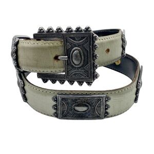 Vintage 1980s Avignon Metallic Desert Sage Belt